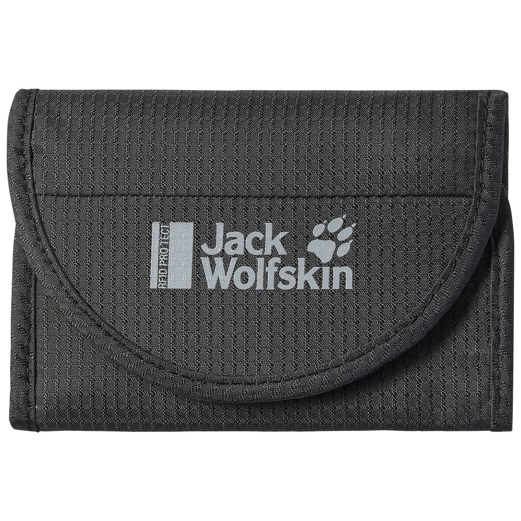 Jack Wolfskin CASHBAG RFID Portfel Damskie - Czarne 8627KQPSW